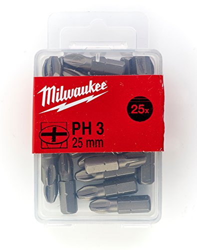 Punta PH3 x25mm - 25uds - S/Driving Bit PH 3 x 25mm - 25pcs Punta PH3 x25mm - 25uds - S/Driving Bit PH 3 x 25mm - 25pcs von Milwaukee