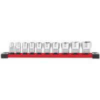 Milwaukee - Satz von 10 Sechskant-Stecknüssen 3/8' zöllig 10PC 4932492508 von Milwaukee