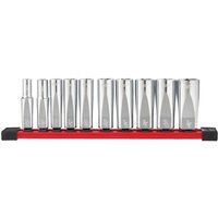 Satz von 10 langen Sechskant-Stecknüssen 3/8 zöllig 10PC Milwaukee 4932492510 von Milwaukee