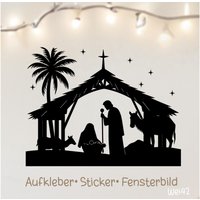Fensterbild Aufkleber Weihnachten Krippe Xxl Bethlehem Jesus Geburt Fensterbild Aufkleber Weihnachten Krippe Xxl Bethlehem Jesus Geburt von MimakreativShop