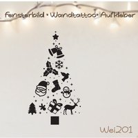 Fensterbild Aufkleber Weihnachten Wehnachtsbaum Weihnachtliche Symbole Fensterbild Aufkleber Weihnachten Wehnachtsbaum Weihnachtliche Symbole von MimakreativShop