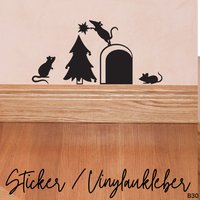 Vinylsticker Weihnachtsmaus Sockelleiste Mäusehaus Wandtattoo Vinylsticker Weihnachtsmaus Sockelleiste Mäusehaus Wandtattoo von MimakreativShop