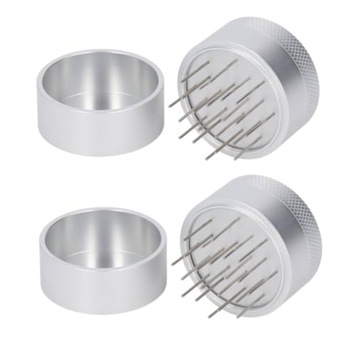 Mimdixy 2 Stück Kaffeenadelverteiler, Nadel-Espressorührer mit Basis, Edelstahl-Handkaffeerührer für den Heim- oder Bürogebrauch (51mm) von Mimdixy