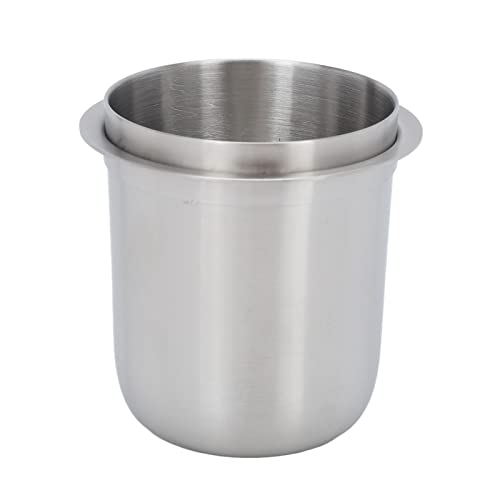 Mimdixy 58 mm Kaffee Dosierung Tasse, Edelstahl Dosierung Tasse Espresso Dosierung Tasse Universal umgekehrte Kaffeepulver Tasse für Kaffeemaschine (Edelstahlfarbe) von Mimdixy