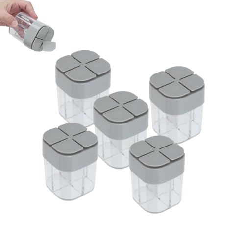 Mimdixy 5PCS -Gewürzbehälter, 4 in 1 Quadrat -Gewürz -Schüttler mit Löchern und Deckel für Kitchen Restaurant Travel Picknick Mimdixy 5PCS -Gewürzbehälter, 4 in 1 Quadrat -Gewürz -Schüttler mit Löchern und Deckel für Kitchen Restaurant Travel Picknick von Mimdixy