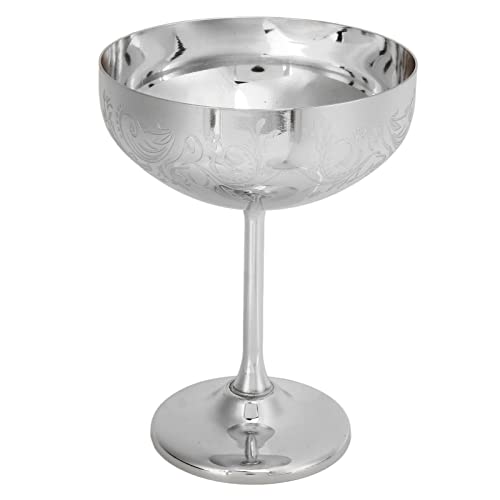 Mimdixy Cocktail Mixing Glass,304 Stainless Steel Red Wine Glass,Bar Mixing Pitcher,Mixing Glass for Bartenders (Flower Ear Cup Mirror) von Mimdixy