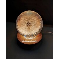 Pusteblumen Kunstharz Lampe/Echte Getrocknete Blumen Personalisierte Lampe Handgefertigte Dekorationsleuchte Nachtlicht Handgemachtes Geschenk von MimiAustraliaGifts