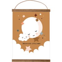 Kunstdruck/Bild "Kleiner Mond" Senfgelb von MimirellaausLiebe