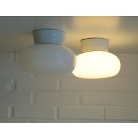 2Er Set/1960Er Jahre Wandlampen Deckenleuchten Industrielle Leuchten Hängelampen Außenlampen Deckenlampen von MimisShelf