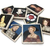 Tudor Geschichts-Untersetzer Sechs Frauen Von Heinrich Viii., Anne Boleyn von MimmStudio