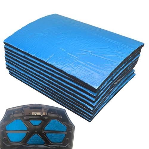 Automotive Sound Deadening Matte, Wärmedämmung, selbstklebende Rückseite, Türverkleidung, Schalldämmung, einfache Installation, 10 Stück, (25 x 18 x 0,5 cm), ideal für Autogeräte und Türen von Mimoqk