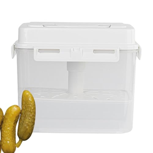 Clear Press Storage Container | Fresher Taste Pickle Container | Airtight Pickle Keeper Handle | Fermentation Container Strainer Pickle Storage Container Lid Jar with Strainer and Lid Clear Press Storage Container | Fresher Taste Pickle Container | Airtight Pickle Keeper Handle | Fermentation Container Strainer Pickle Storage Container Lid Jar with Strainer and Lid von Mimoqk