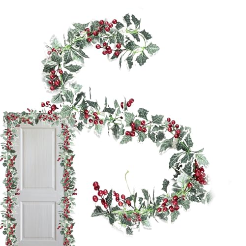 Dekoration Weihnachtsgirlanden - 5,9 Fuß Berry Kieferngirlande für Kamin, Treppe, Geländer mit Flexibles realistisch Dekoration Weihnachtsgirlanden - 5,9 Fuß Berry Kieferngirlande für Kamin, Treppe, Geländer mit Flexibles realistisch von Mimoqk
