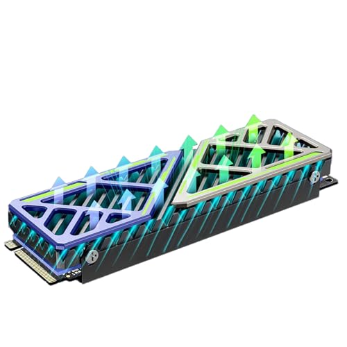 Drive Heatsink, Laptop Radiator, Compact Cooling Plate Fast Heat Dissipation Metal Build Silent Operations, Easy Install with Thermal Pad Lightweight Design, Gear for Work von Mimoqk