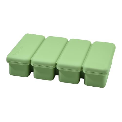 Ice Trays, Freezer Mold, 4-Grid Easy Release Maker with Lid, Whiskey Cube Chilling Tool Brandy Wodka Cognac Bourbon Tequila, Ice Tray for Beverage Home Use, 6,61 x 3,66 x 1 Zoll von Mimoqk