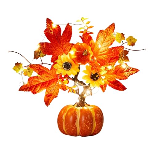 Künstliche Kürbislichter - batteriebetriebene Kürbisbaumlichter für die Herbsternte, Thanksgiving -Dekoration mit weichem Glühen, Innenleuchten für Hausküchenbüro, EIN Stück von Mimoqk