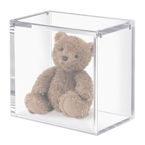Mimoqk Acryl-Boxen für Vitrine | Aufbewahrungsbox aus Acryl | Staubschutz mit magnetischem Deckel für Sammlungen, Büro, , Wohnzimmer, Schrank, Gegenstände von Mimoqk