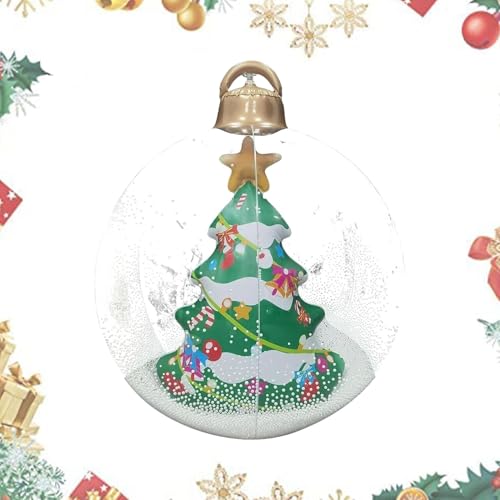 Mimoqk Aufblasbare Weihnachtsdekoration, Kugel-Ornamente, Dekoration für den Außenbereich, wasserdicht | Ballon-Kugel für Party, Garten, Rasen, Innenbereich, Terrasse von Mimoqk