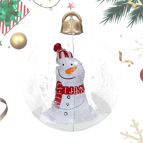 Mimoqk Aufblasbare Weihnachtskugel | Ornamente Kugeln Dekoration Außen Wasserdicht Festliche Kugel für Garten Innen Außen Party von Mimoqk