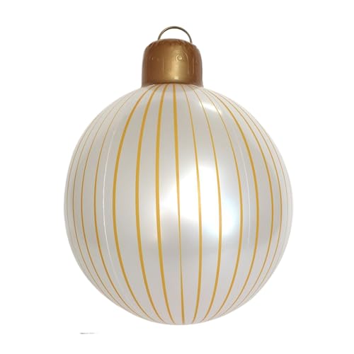 Mimoqk Aufblasbare Weihnachtskugeln | Garten Aufblasball Schmuck,Große PVC Weihnachtsdekoration Für Winter Outdoor Garten Vorgarten Weihnachtsfest Festtagsdekoration von Mimoqk