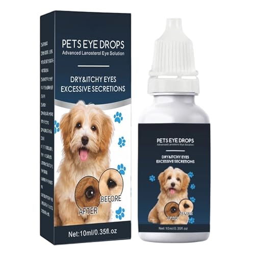 Mimoqk Augentropfen Für Katzen | 10ml Anti Juckreiz Augentropfen - Tränenflecken Entferner Bei Juckreiz Und Irritation Für Welpen Und Kleintiere von Mimoqk