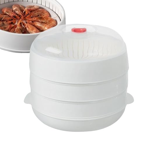 Mimoqk Dampfgarer für Mikrowelle mit Deckel und Tablett | Küchenzubehör für Ravioli Dampfgarer – Heizbehälter für Kartoffeln, Fleisch, Mais, Schluchten, verschiedene Gerichte von Mimoqk