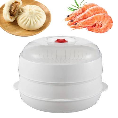 Mimoqk Dampfküche mit Deckel und Tablett, Dampfgarer für Fisch, Küchenhelfer für Pasta, Gnocchis, Fleisch, , Mais Mimoqk Dampfküche mit Deckel und Tablett, Dampfgarer für Fisch, Küchenhelfer für Pasta, Gnocchis, Fleisch, , Mais von Mimoqk
