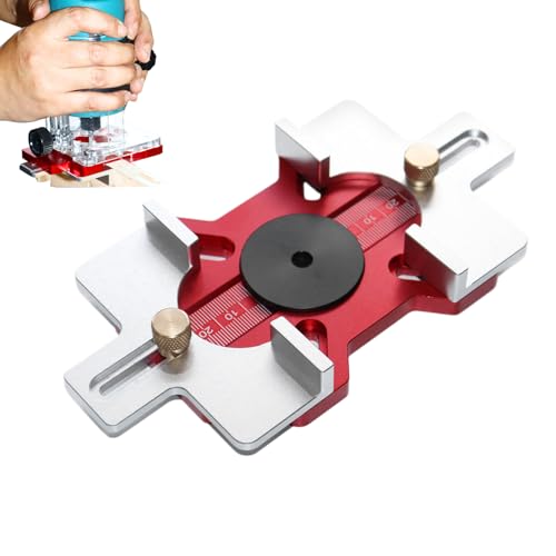 Mimoqk Einsteckvorrichtung, 2-in-1-Fräserzubehör, Holzbearbeitung, Führungsschlitz-Positionswerkzeug für Kreis-Installation, Tür, Schrank, Holz von Mimoqk