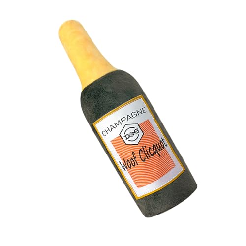 Mimoqk Flaschen Hundespielzeug,Weinflaschen Form Interaktives Spiel | Quietschendes Plüschtier Hundespielzeug - Zum Apportieren Zahnung Geistige Anregung Körperliche Aktivität von Mimoqk