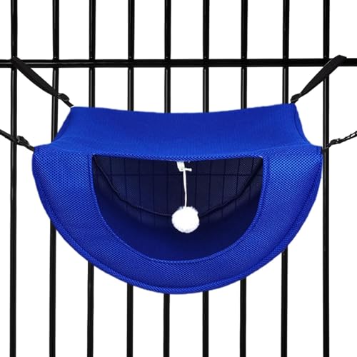 Mimoqk Katzenhängematte | Atmungsaktives Kätzchenbett mit lustigem Ball – bequemes Haustierzubehör für Indoor-Katzen, Frettchen, Hamster oder andere Kleintiere von Mimoqk