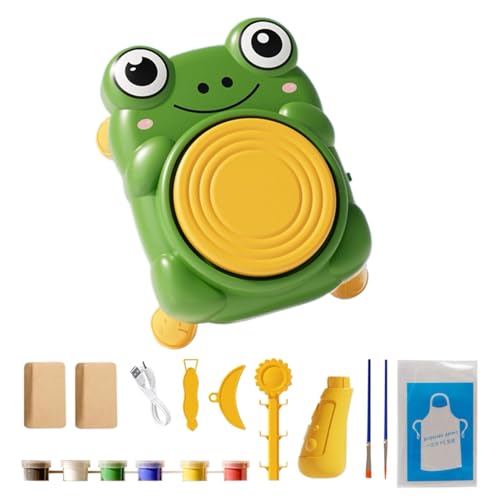 Mimoqk Keramikrad - handgefertigtes Bastel -Töpferwaren -Set für Anfängerschüler Kinder, Bildungsspaß mit Lehmbildwerkzeugen, kreativ von Mimoqk