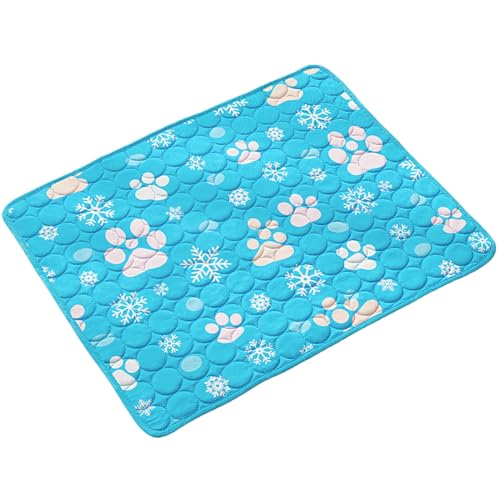 Mimoqk Kühlmatte für Hunde | transportables Kissen aus Eisstoff für Haustiere, 60 x 50 cm, waschbar, für Garten, Wohnzimmer, Balkon, Schlafzimmer Wohnung von Mimoqk