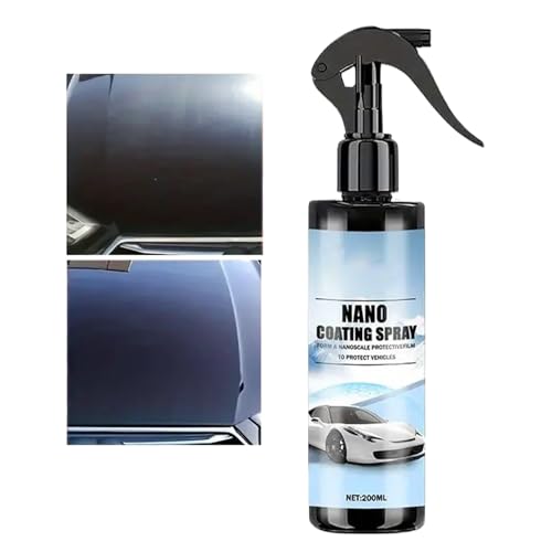 Mimoqk Lackspray für Auto | 100 ml Nano Behandlung Karosserie, Reinigung ohne Wasser, Polish Spray Schutz glänzend für Lack Fahrzeug Motorrad Mimoqk Lackspray für Auto | 100 ml Nano Behandlung Karosserie, Reinigung ohne Wasser, Polish Spray Schutz glänzend für Lack Fahrzeug Motorrad von Mimoqk
