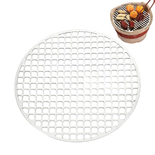 Mimoqk Runder Grillrost | Runder Grillrost Für Feuerstelle Zum Kochen - Zum Grillen Braten Pizza Und Camping von Mimoqk