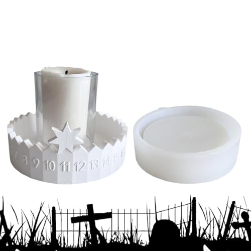 Mimoqk Silicone Adventskalender Form | Weihnachtliche Christliche Kerzenhalter Form - Saisonale Deko Kreative Kunsthandwerk Artikel Für Haushalt Studentenzimmer Fenster Balkon Auto Innenraum Büros von Mimoqk