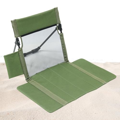 Mimoqk Stadium Chair – Klappsitz für Wandern und Entspannen – tragbarer Sitz mit Rückenlehne für Strand, Garten, Angeln, Camping, Picknick, Outdoor von Mimoqk
