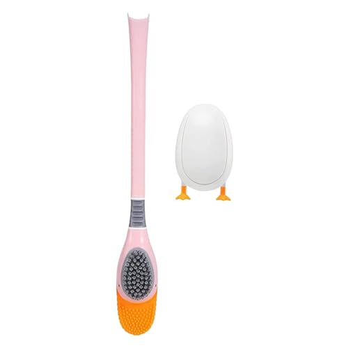 Mimoqk Toilettenbürste, Toilettenbürstenreiniger - Niedliche Ente Toilettenbürste, Badezimmer-Toilettenbürsten-Set, Toilettenbürste, schnell trocknend für Haus-WC, Hotels, Schulen, von Mimoqk