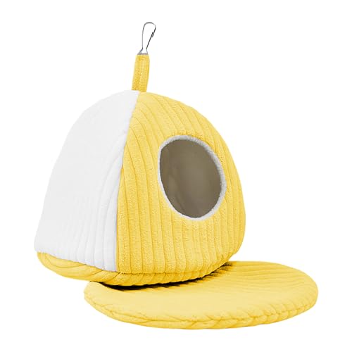 Mimoqk Vogelhaus Für Käfig | Winter Hängematte Wellensittich Käfigzubehör | Vogel Nisthaus Bett | Für Kleine Mittelgroße Sittiche Aras GrauUnzertrennliche von Mimoqk