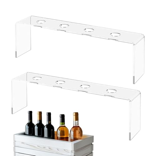 Mimoqk Weinkorken Präsentation | 2 Stück Weinflaschen Korken Display | rutschfeste Etage mit 4 Fächern für Küche und Schreibtisch von Mimoqk