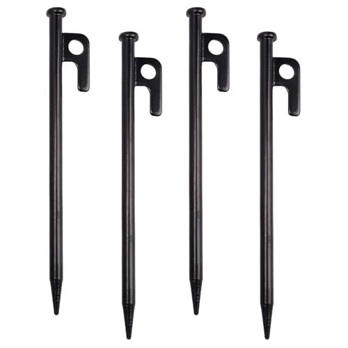 Mimoqk Zeltheringe Heavy Duty | Leicht Eintreibbare Zeltheringe Mit Spitzer Form | 4-teiliges Befestigungsspitzen Zubehör für Markise Terrasse Weg Rasen Gartenbereich Outdoor von Mimoqk