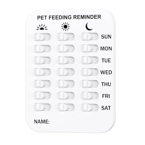PET FED SCHLECHT - CAT FEEDING REMINGER FÜR DIE TAGEN ROUTINE, HAUSKÜCHTLICHE UNBEWERNUNG MIT SECISCHER INDIKATOR UND MAGNET, HUNDE REMINGER -Display für Apartment -Kühlschrankwohnheim, einfaches Trac von Mimoqk
