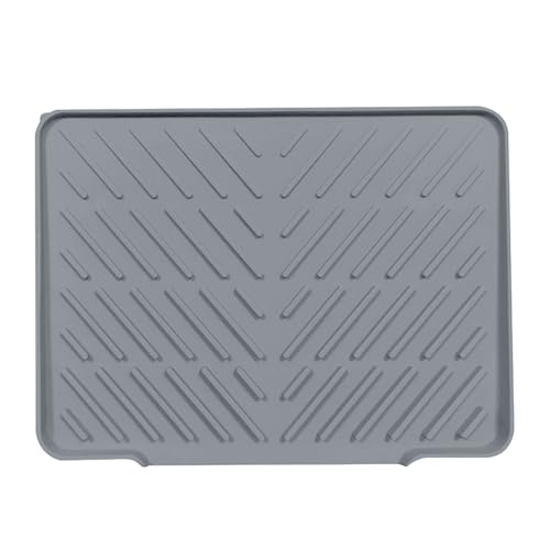 Silikonschale Matte, hitzebeständiges Gegenkissen für Küche, hygienische Trocknungsbeschichtung mit schneller Entwässerung, robuste flexible Matte für das Kochen von Utensilien Teller Glaswaren 15.75x von Mimoqk