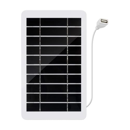 Solar Panel, 2w Power Source, 5v Output High Efficiency Board, Sunlight Energy Charger with Reliable Design for Rv Camping Motorhome Marine Boat Farm Travel Trailer Roof Top Use, 6.18x3.7x0.07 Inches von Mimoqk