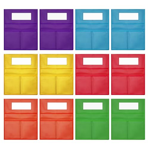 Stuhlbeutel für Klassenzimmer – 12 Aufbewahrungstaschen für Sitze mit 12 Konten mit Namensschild, Organizer von 40,6 x 48,3 cm für Lehrer und Schüler, für L-Schulungen Stuhlbeutel für Klassenzimmer – 12 Aufbewahrungstaschen für Sitze mit 12 Konten mit Namensschild, Organizer von 40,6 x 48,3 cm für Lehrer und Schüler, für L-Schulungen von Mimoqk