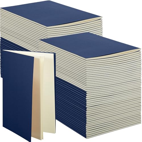 Mimorou 100 Pcs Kraft Notebook Journals 5.5 Inch x 8.3 Inch A5 Softcover Notebooks Bulk for Writing Sketch Office Notepad with 60 Pages 30 Sheets (Navy,Unlined) von Mimorou