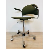 Komplett Restaurierter Ferngrauer Bürostuhl Von Kovona, Tschechoslowakei 1970Er Jahre Komplett Restaurierter Ferngrauer Bürostuhl Von Kovona, Tschechoslowakei 1970Er Jahre von MimosaVintageArt