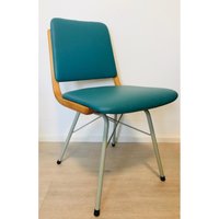 Türkisfarbener Vintage Esszimmerstuhl - Produziert in Den 60Er Jahren von MimosaVintageArt