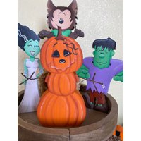 Halloween Tiered Tablett Dekor, Kürbis Jack-O-Laterne, Kleines Holzschild, Herbst Tablett, Schild von MimsysPlace