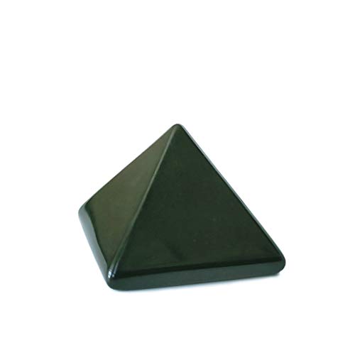 Mina Heal Natürlicher schwarzer Obsidian-Pyramide, Chakra-Heilkristall, 3,8 cm von Mina Heal