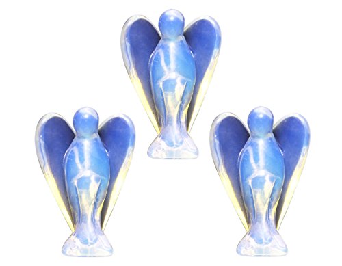 Mina Heal 3er Set Schutzengel aus Opalit, Taschenformat, freistehend von Mina Heal